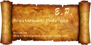 Breitenbach Peónia névjegykártya